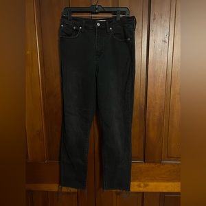 Madewell The High-Rise Slim Boyjean Black Sz 29 Inseam 29”